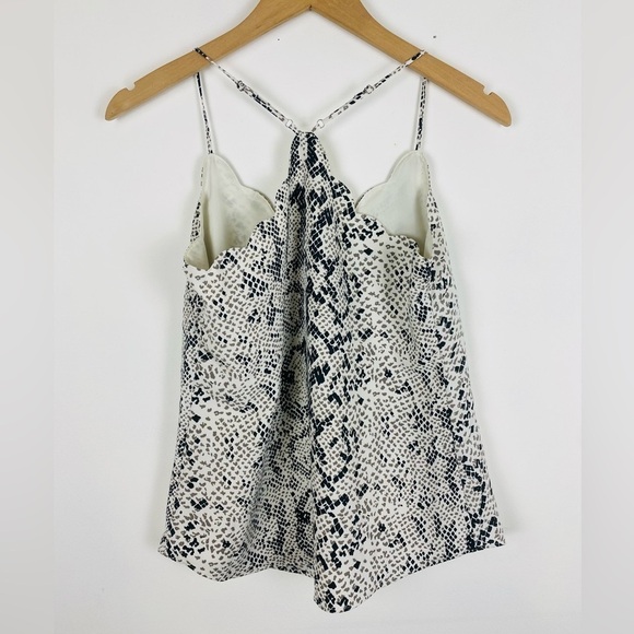 J.Crew Factory Lot of 2 Size 0 Lined Cami Tank Top Scalloped Snakeskin Leopard - Picture 5 of 16